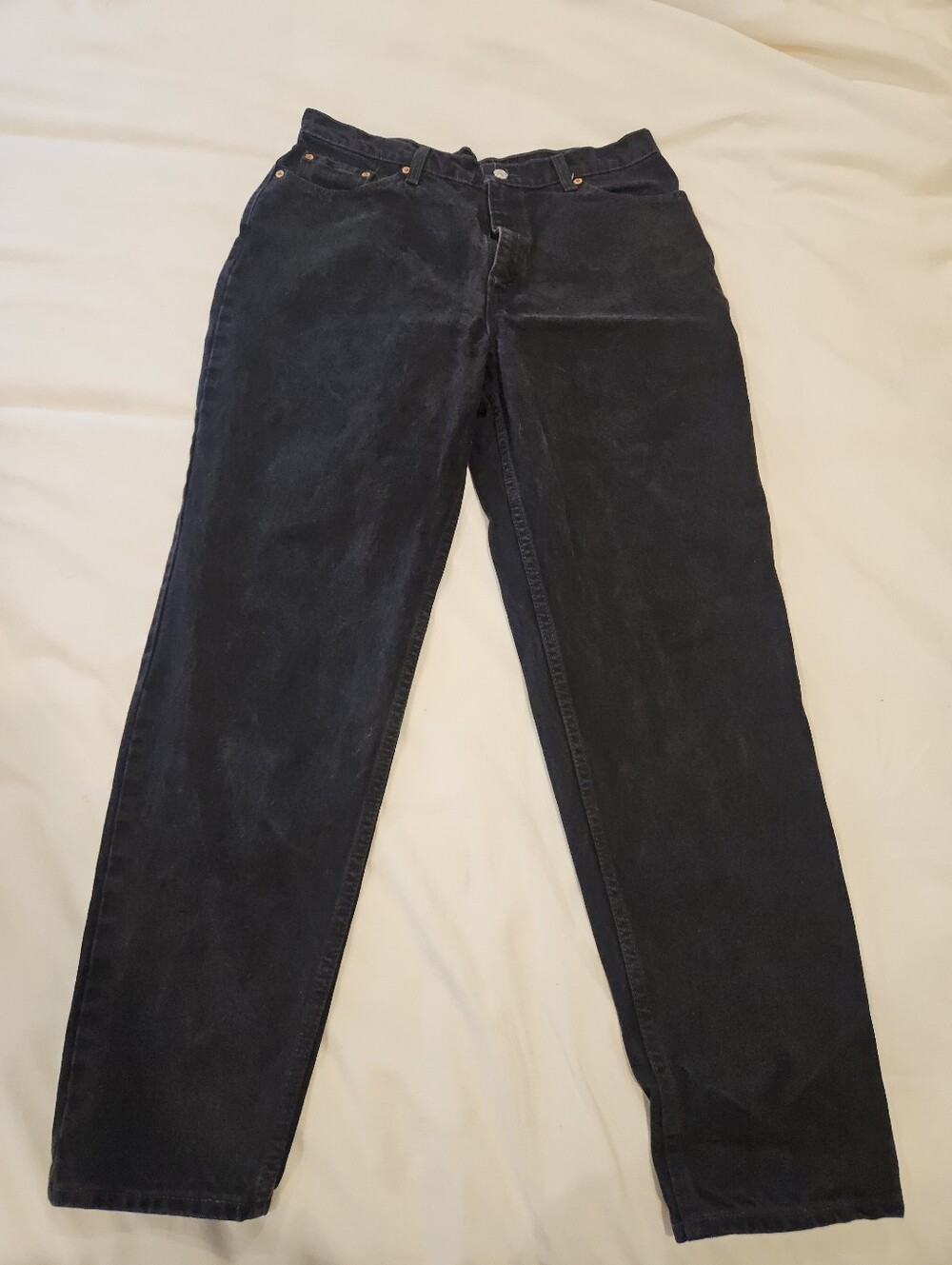 Vintage Levis 550 Jeans Womens 16 Black Relaxed Fit Tapered Leg RedTab USA Made